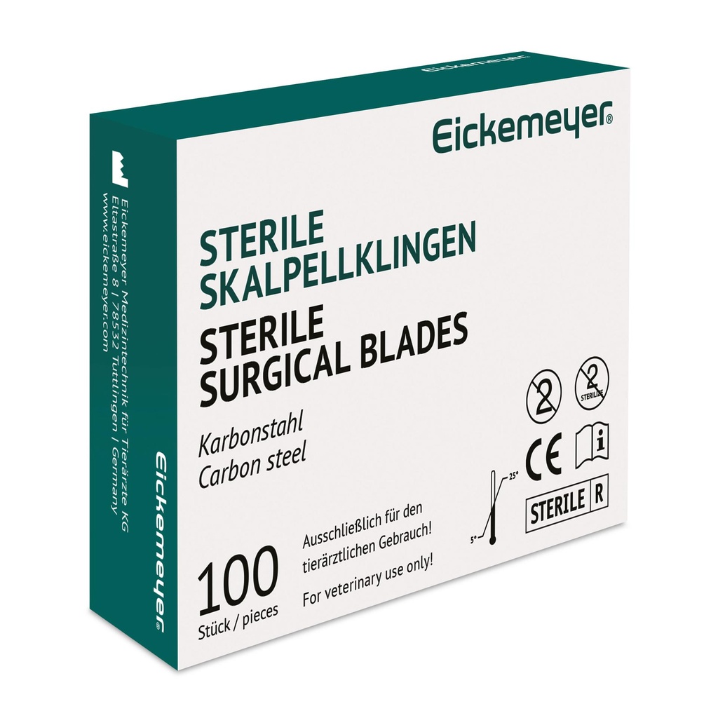 Scalpel blades standard, # 22, sterile Box of 100 pcs.