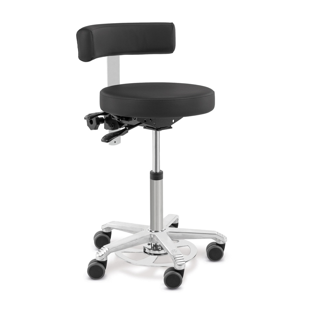 [610195] Fauteuil d'opération médical SCORE®, banc rond, dossier et commande au pied
