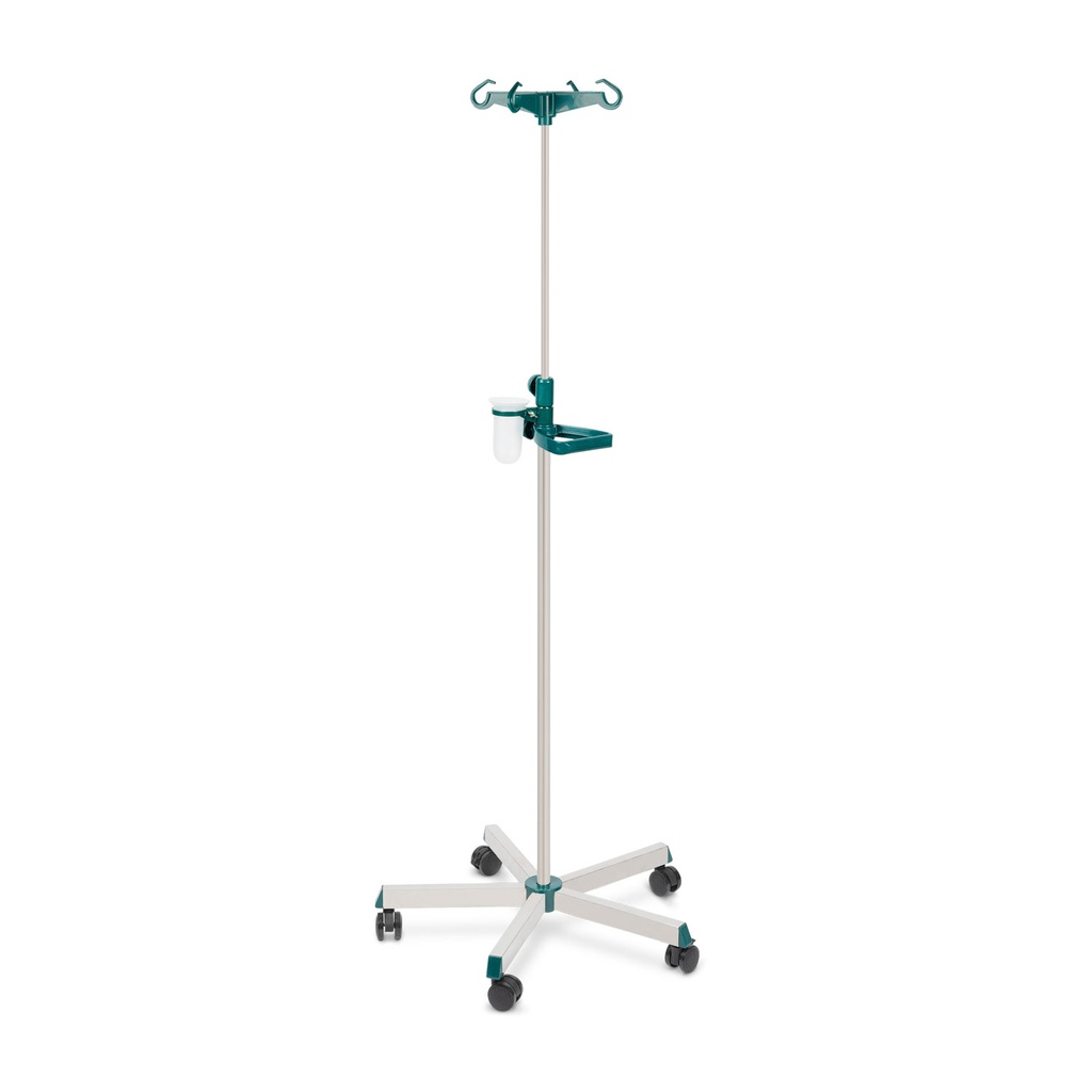 [573106] I.V. Drip Stand - Green Plastic top