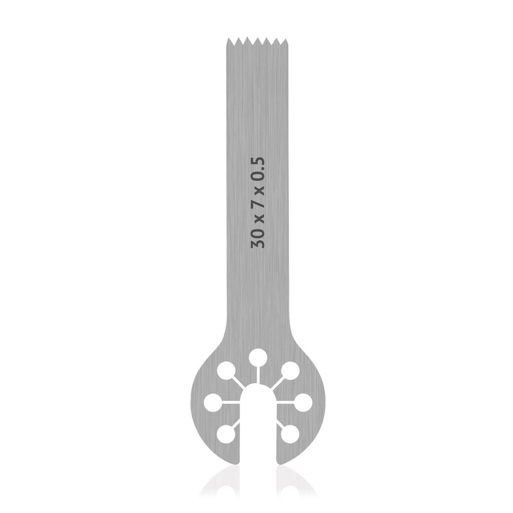 [195050] Saw Blade for OrthoVet PRO/OrthoVet PLUS with AESCULAP connection, St/St, L30 x W7 x H0.5mm