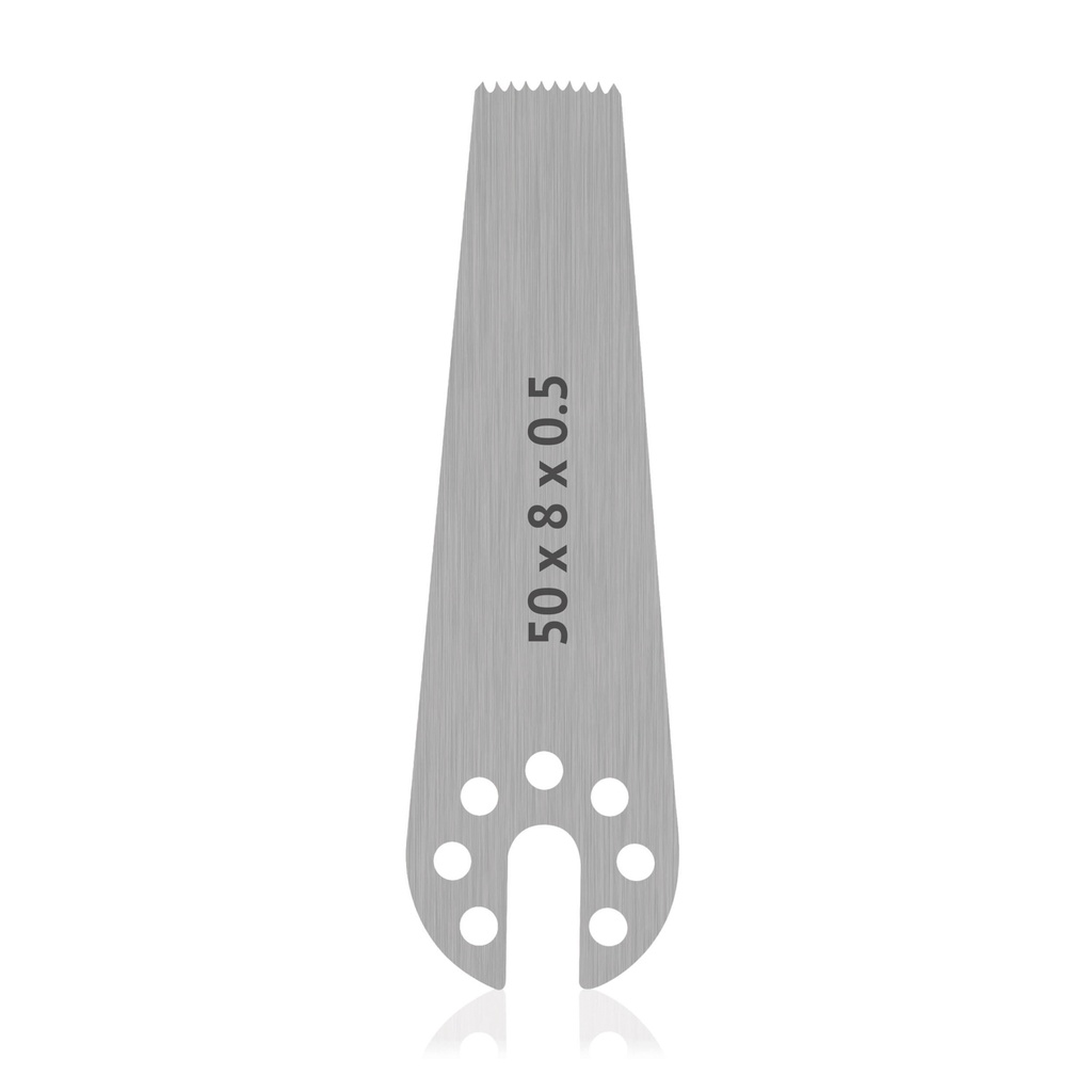[196140] OrthoVet Saw Blade with AESCULAP Connection, dimensions (in mm): L 50 x W 8 x H 0.5