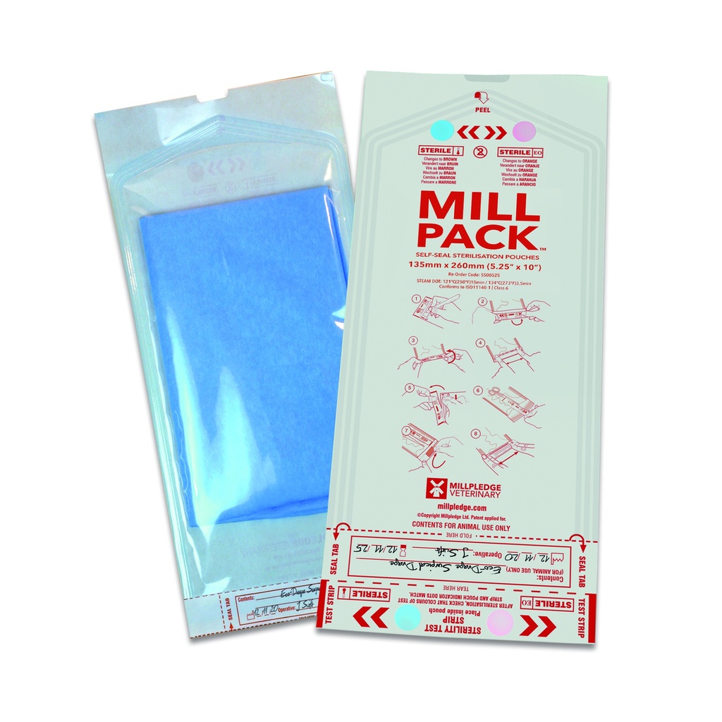 [SS00525A] Millpledge Millpack SS Pouch 5.25'' x 10'' (pk200)