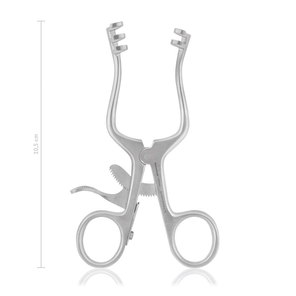 Retractor Weitlaner - 2 x 3 Teeth, (Length: 105mm, Form: blunt)