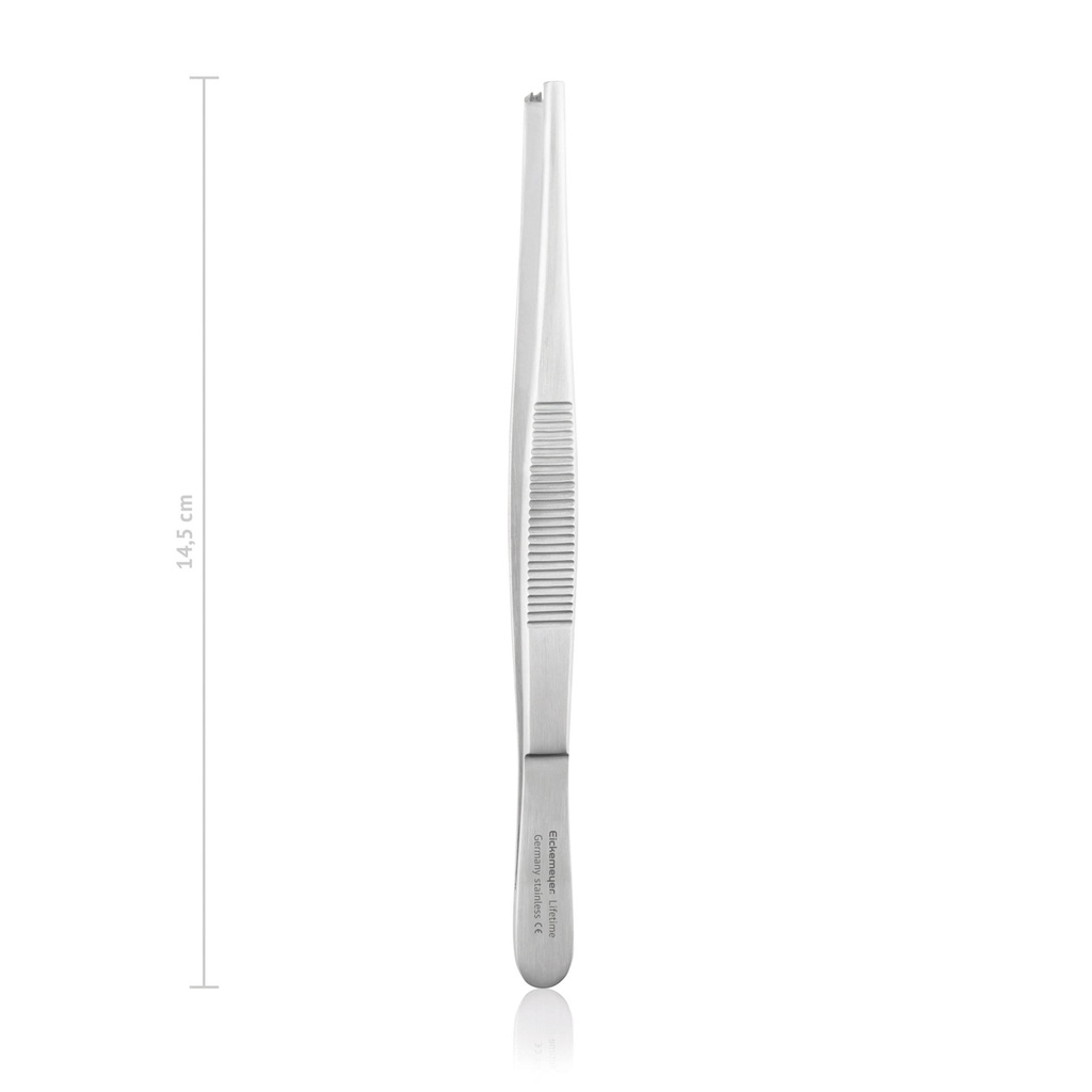 [133414] Tissue Forceps Rat Tooth - Standard, 2 x 3 Teeth, (Length: 145mm)