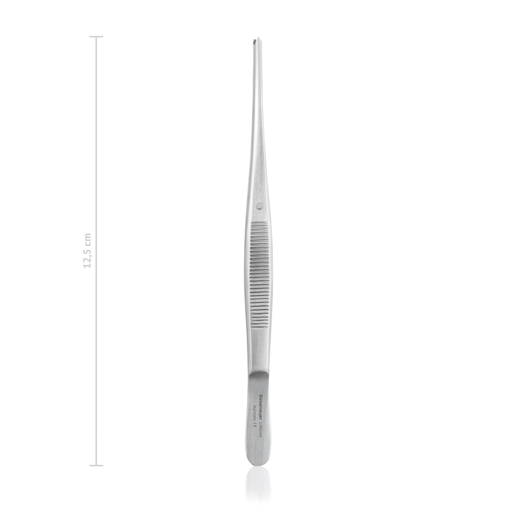 [133112] Tissue Forceps Semken - Delicate, 1 x 2 Teeth, (Length: 125mm)