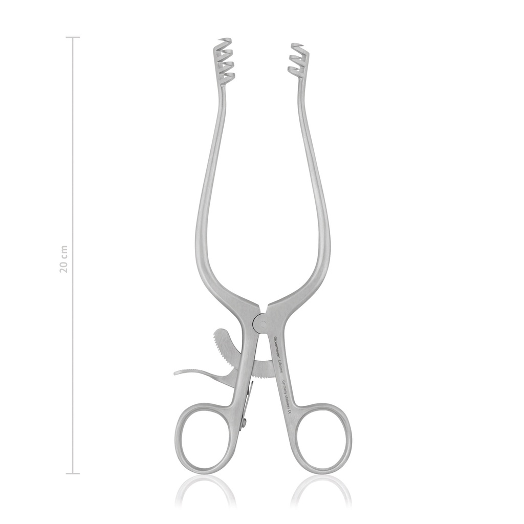 Retractor Weitlaner - 3 x 4 Teeth, (Length: 200mm, Form: sharp)