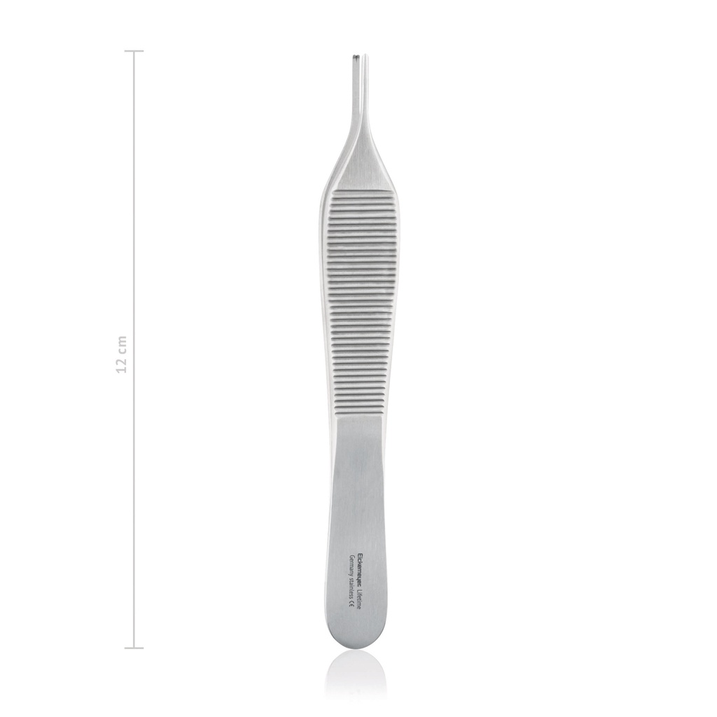 [132812] Tissue Forceps Adson - Delicate, 1 x 2 Teeth, (Length: 120mm)