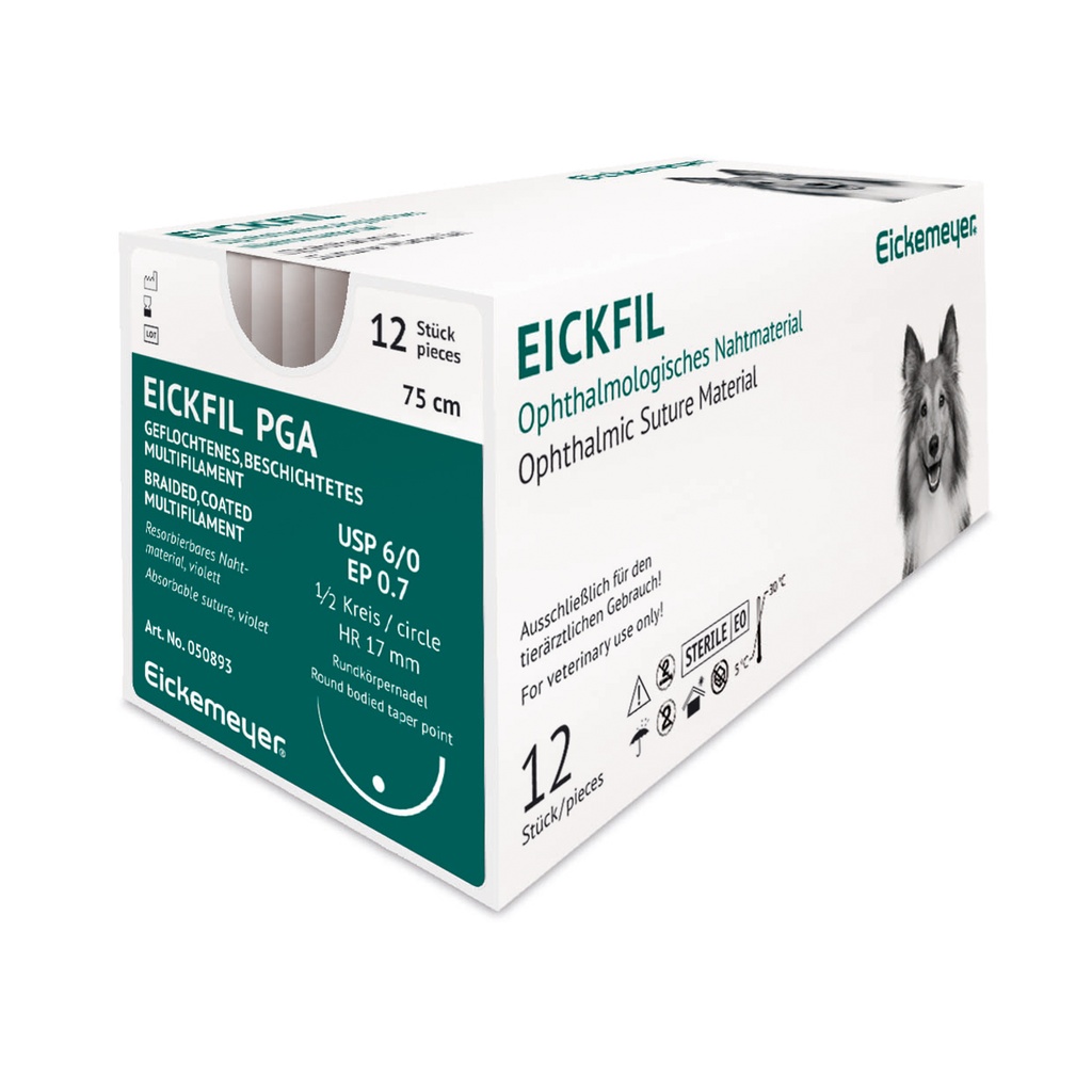 [050893] EickFil PGA (USP 6/0, EP 0.7, 1/2 circle, HR 17 mm)