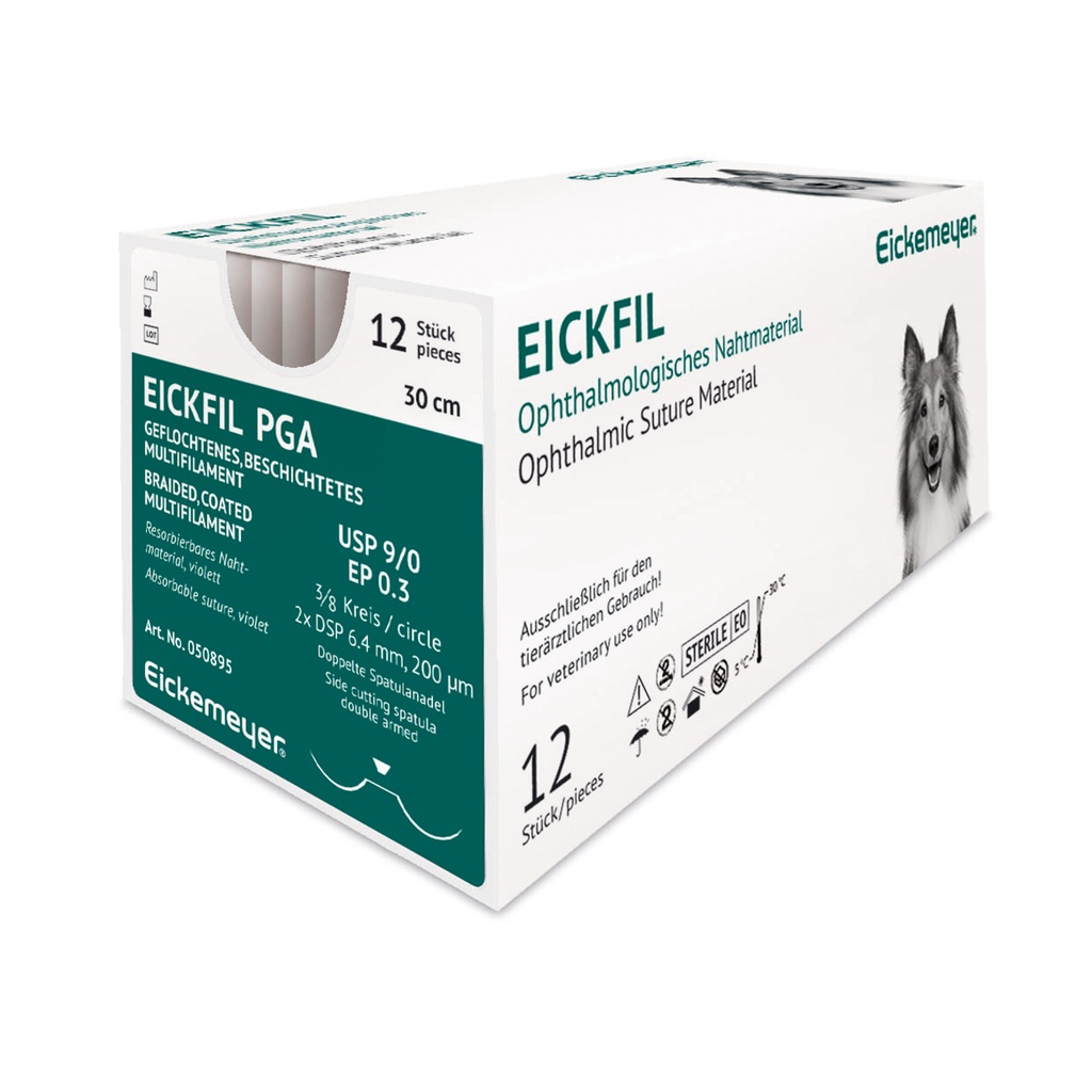 EickFil PGA (USP 9/0, EP 0.3, 3/8 circle, 2 x DSP 6,4 mm 200 µm)